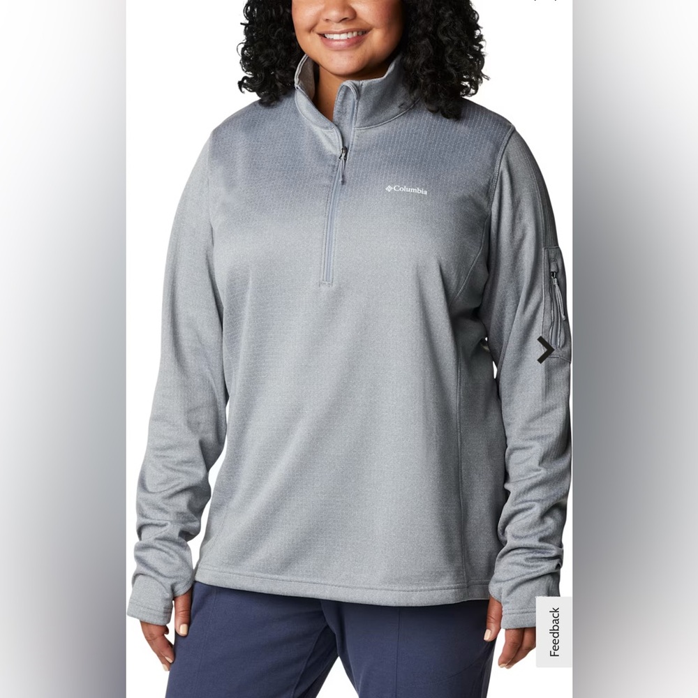 Columbia Park View Grid Fleece Long-Sleeve Half-Zip